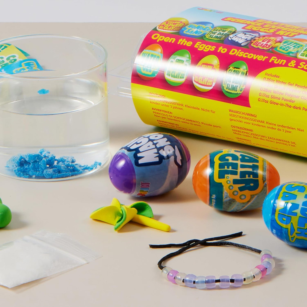 8 Pcs Easter Science Experiment Eggs, Colorful Eggs Prefilled with Science Ac...