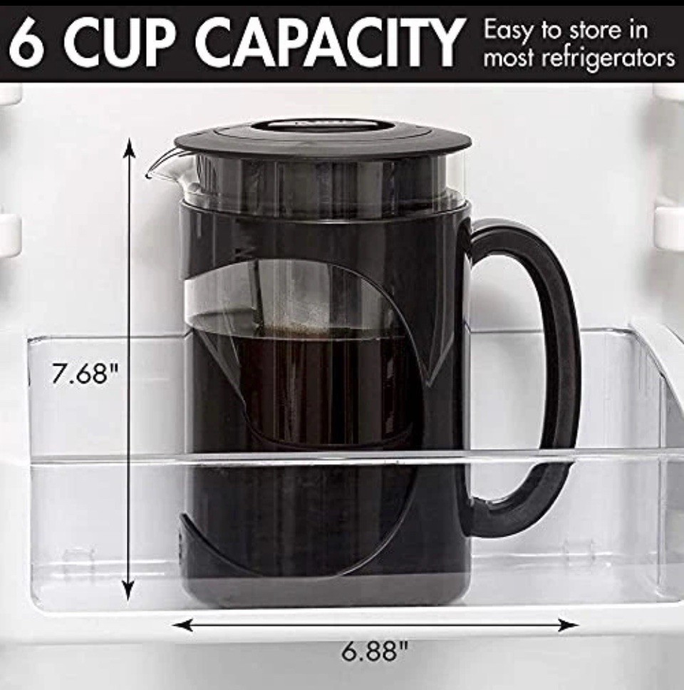 NEW Burke Cold Brew Maker, 1.6 Qt, Removable Mesh Brew Filter - Primula