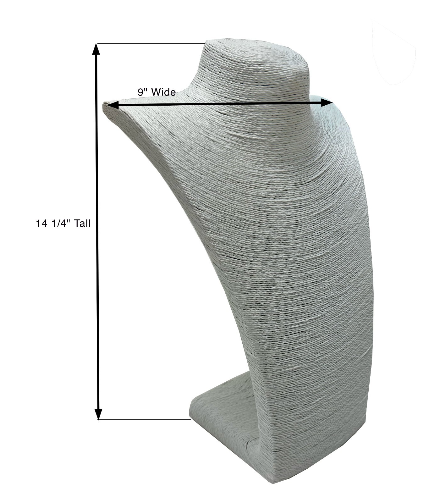 Set Of 2 White Twine Necklace Display Stand Fashion Necklace Display 14" Tall