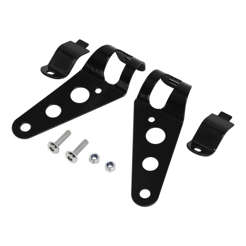 Universal 28mm-34mm Black Motorcycle Modified Headlight Mount Brackets Clamp