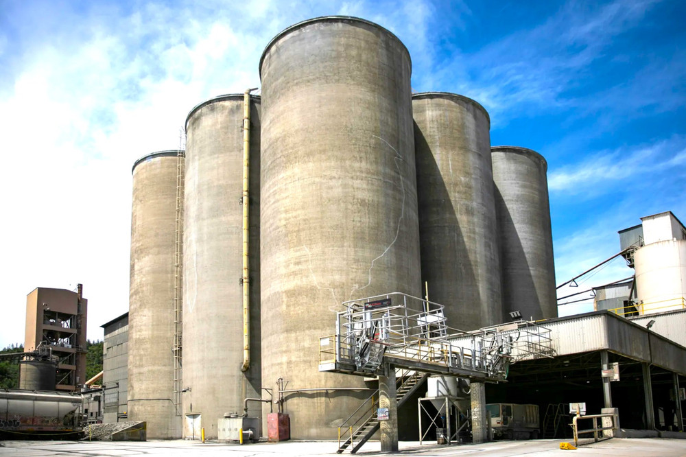 HO Scale Building Background Flat / 2D "Cement Plant CA 02-4"  Backdrop!