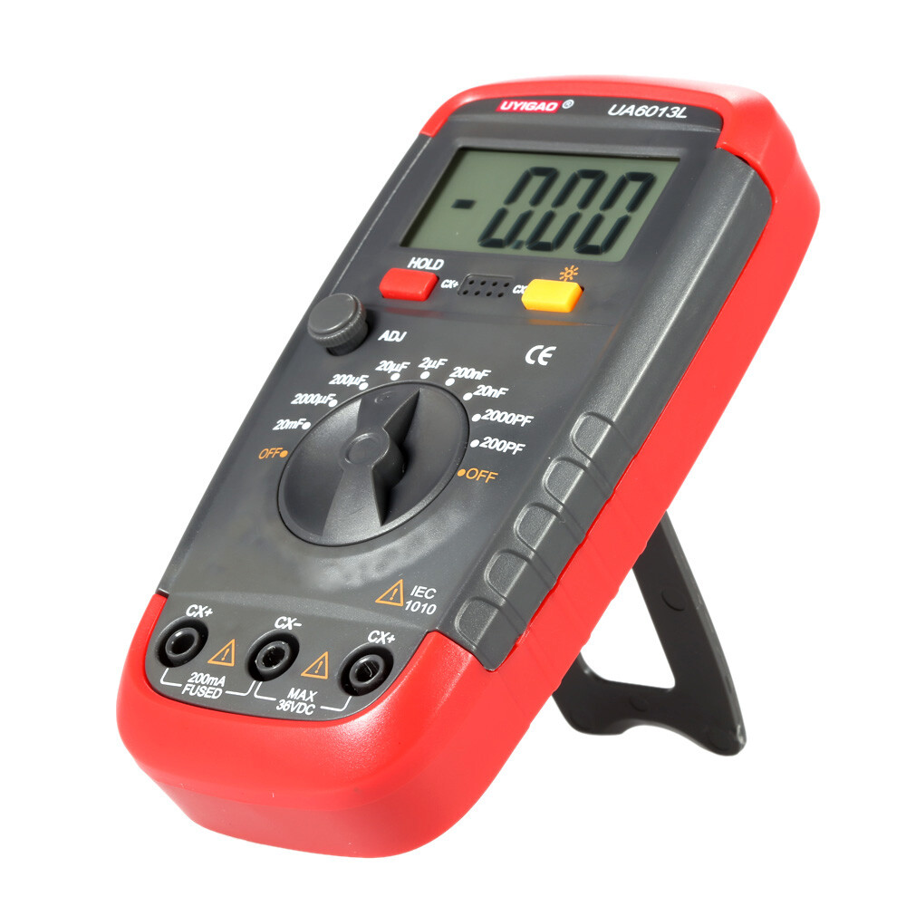 UA6013L 1999 Counts Digital Capacitance Meter Capacitance Test w/ Test Clip N2P1