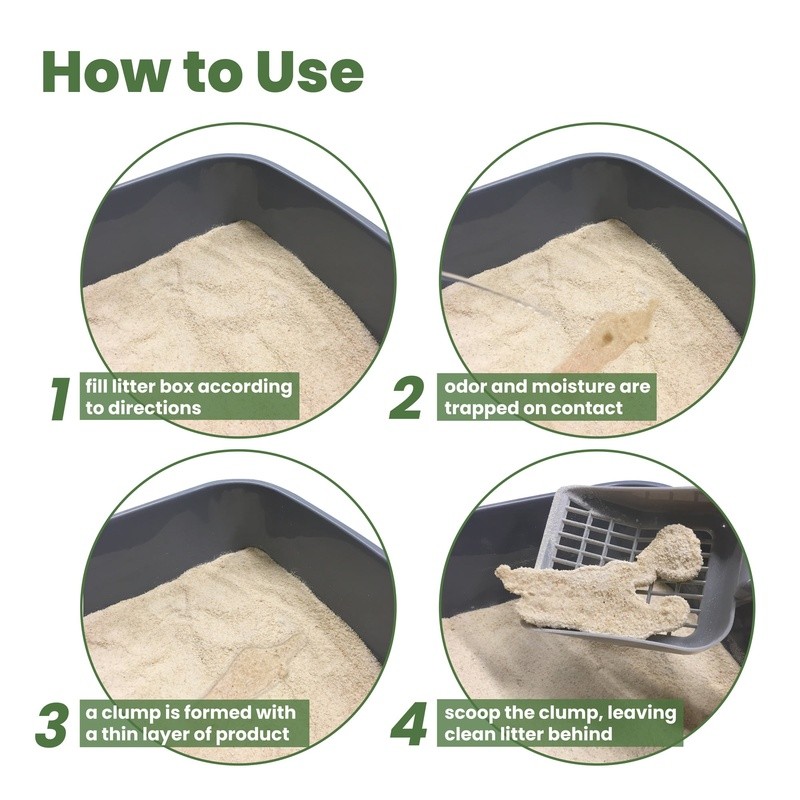 Plant Based Cat Litter Biodegradable Clumping Flushable Non Toxic Soft Texture