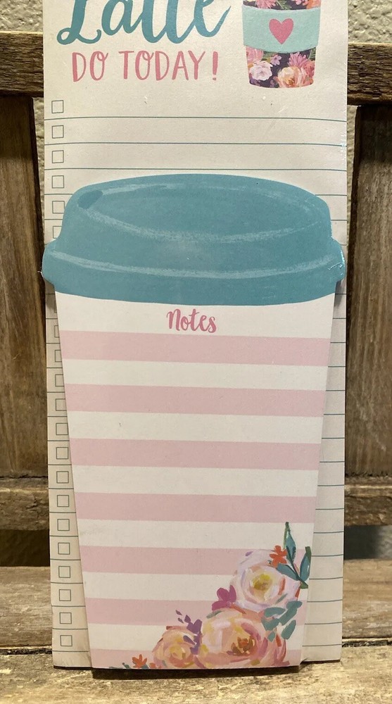 Latte Notepad Set, Coffee Cup Shaped Notepad, Mom’s Got A Latte Do Today Notepad