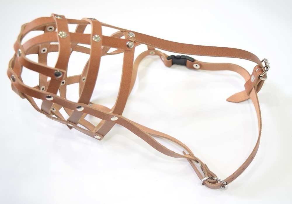 Light Leather dog muzzle Pit Bull and Other similar snouts
