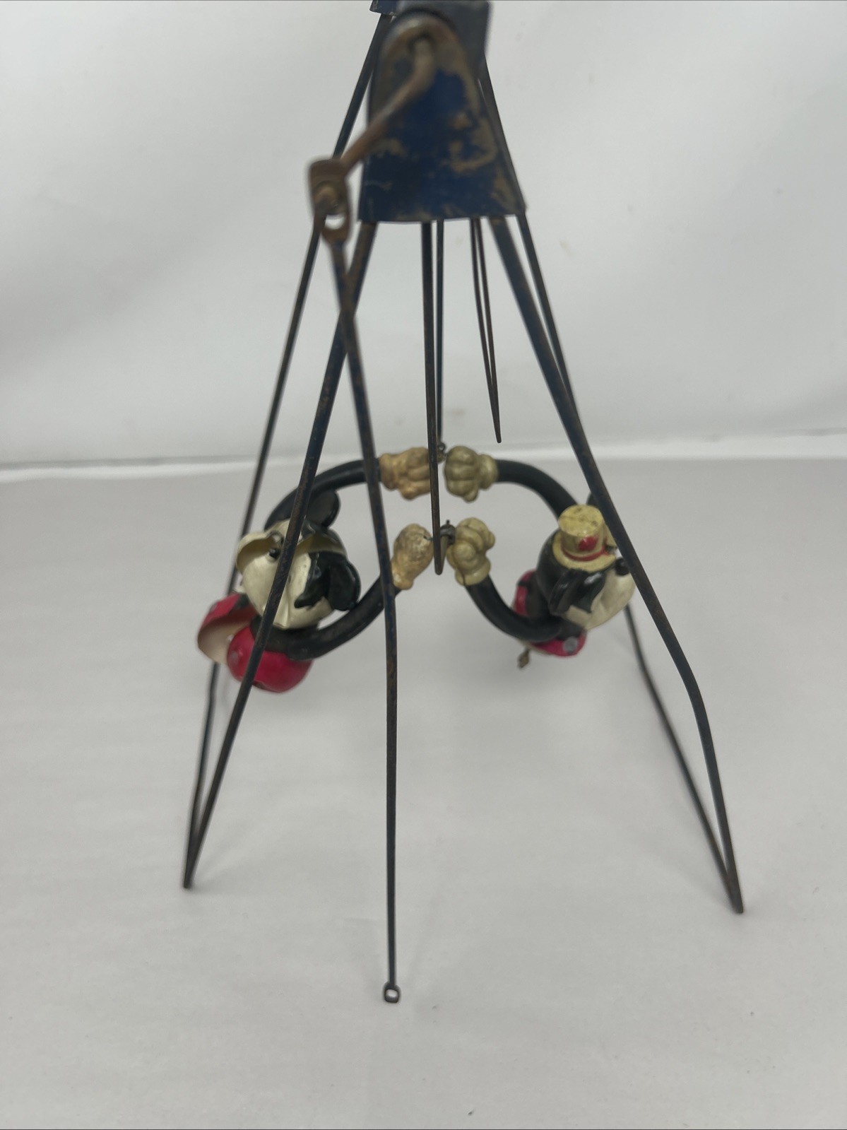 Celluloid Mickey & Minnie Mouse Acrobats Wind Up Toy Vintage Rare Read 1930s