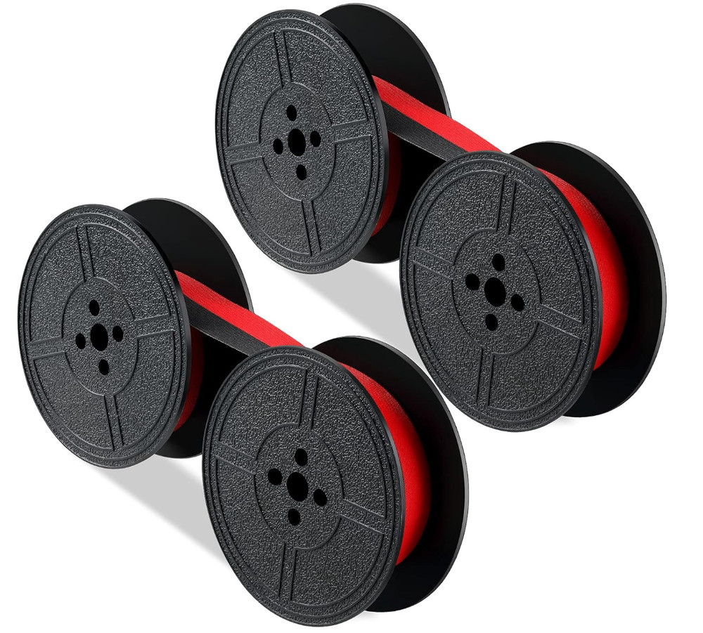 Universal Typewriter Ribbon Twin Spool Replacement Pack - Black Ink (2 Pcs)