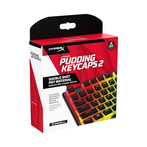 HyperX Pudding Keycaps 2 - Full Key Set - PBT - 112 Keys - Black