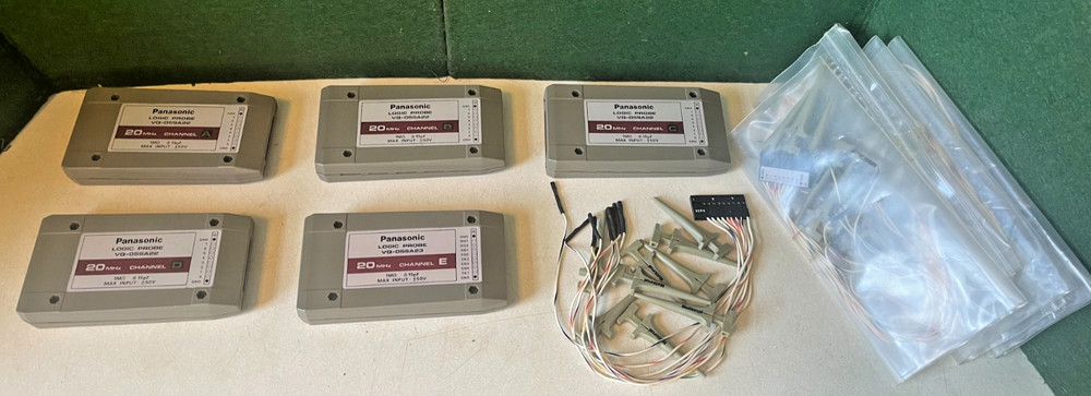 Panasonic VQ-059A22 Logic Probes, Set of Five with Test Leads