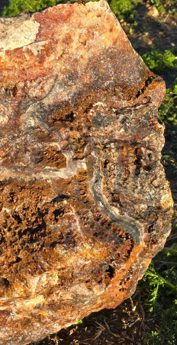 Large Heavy Raw Chunk Of Arizona Silver Copper Gold Ore Specimen 74.4 Lbs.
