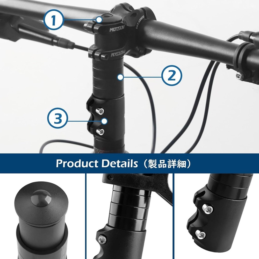 Bike Stem Riser Handlebar Extender Fork Stem Adapter for MTB, BMX, Mountain B...