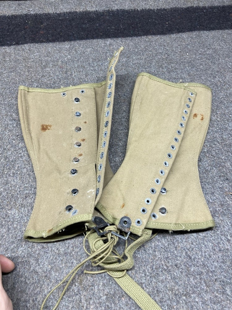 VTG WW2 Era US Army M1938 Field Leggings Gaiters Various Sizes AS IS