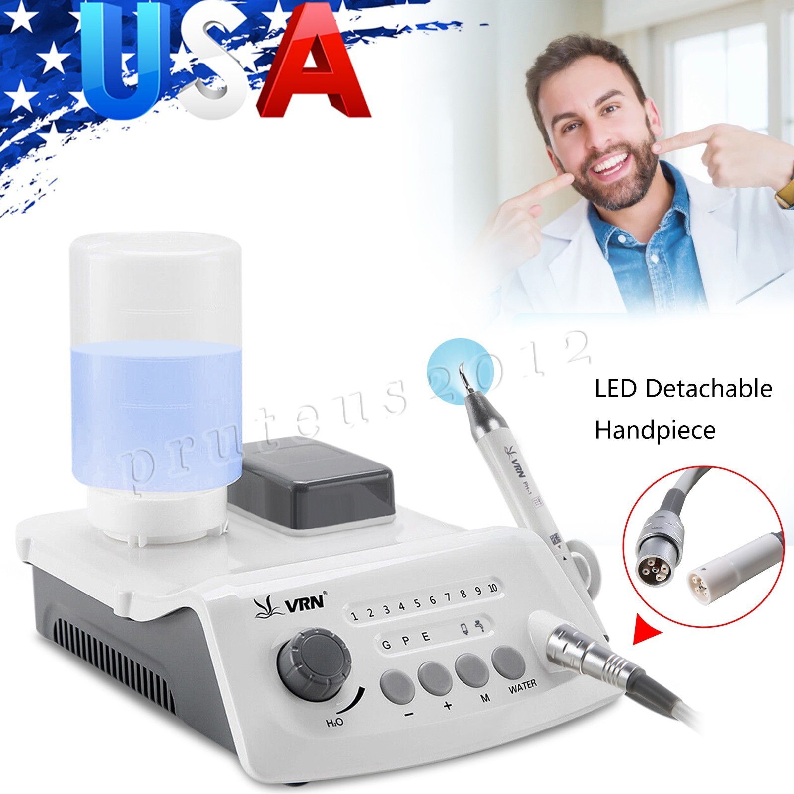 LED Dental Ultrasonic Piezo Scaler Handpiece Bottles Fit EMS Cavitron Woodpecker