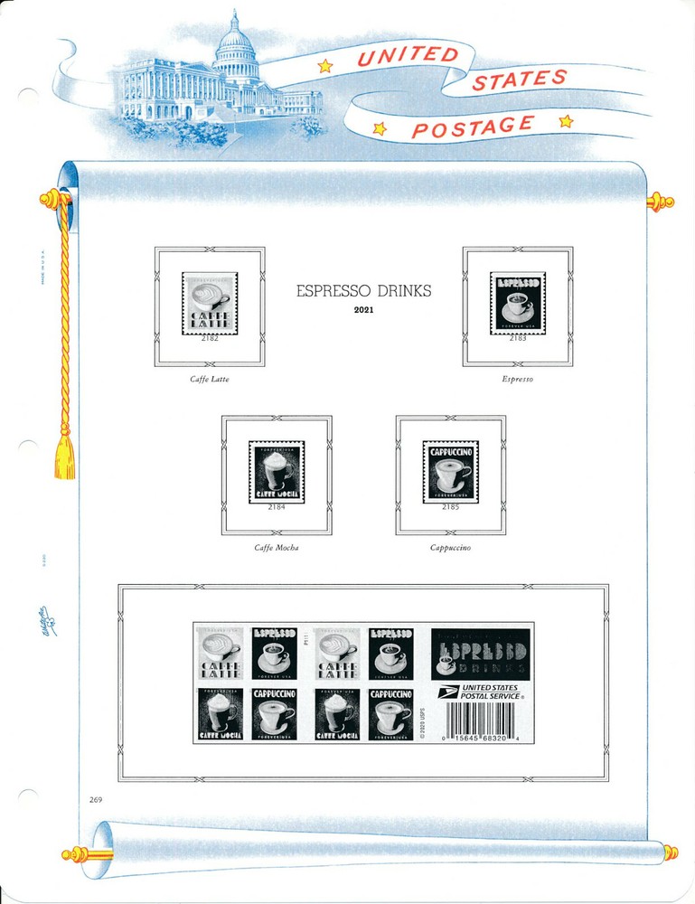 WHITE ACE 2021 US Regular Issue Singles & Coil Pairs Album Supplement RSC-45