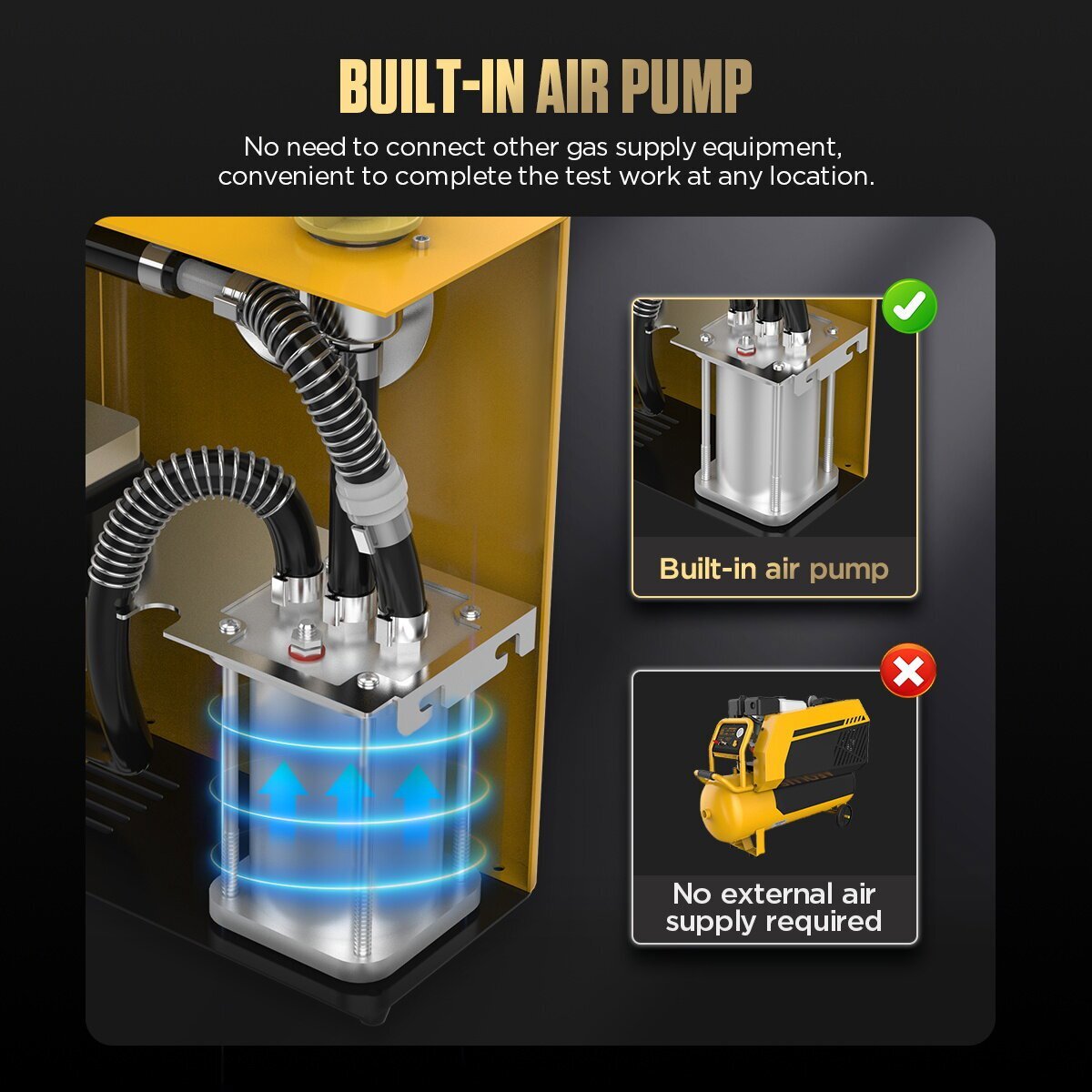 Automotive EVAP Smoke Machine Diagnostic Pipe System Vacuum Car Leak Detection