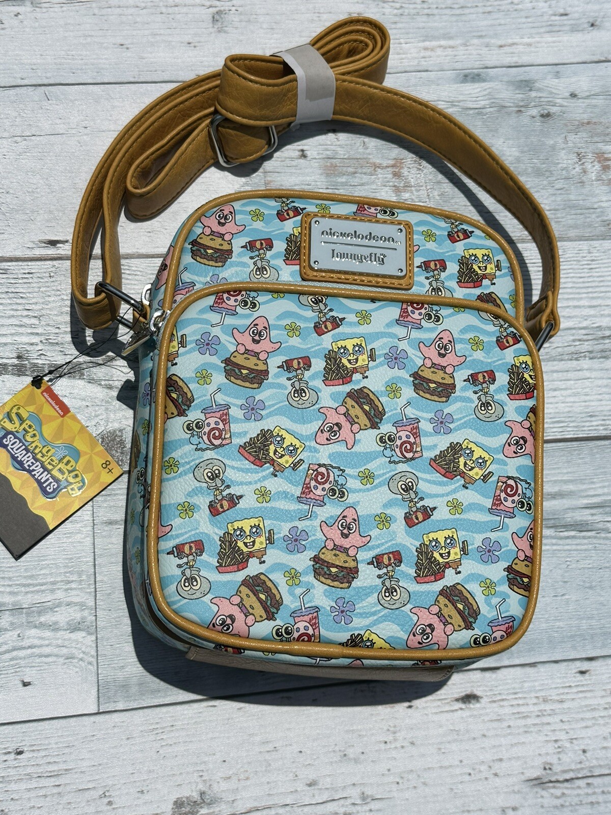NEW Nickelodeon Loungefly Crossbody Bag Baby Sponge Bob• Patrick• Gary