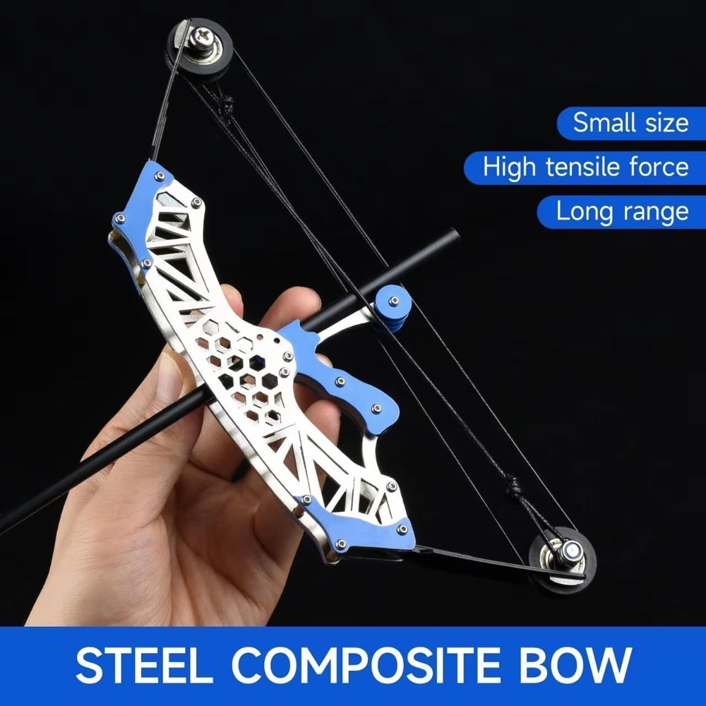 Compound Bow Archery Set Pro Competition Training Outdoor Blue Hexagonal Plus