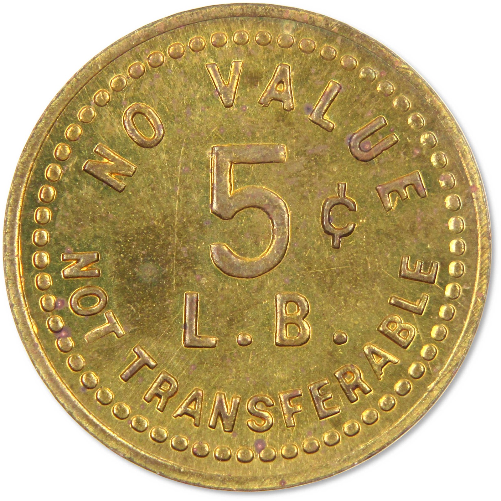 1933 Leonard's Brass Trade Token Set