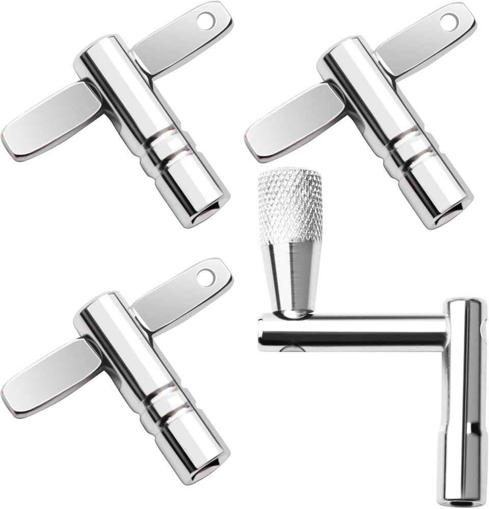 4 Pack Drum Keys - Universal Tool for Tuning High Tension Drums, Includes Speed