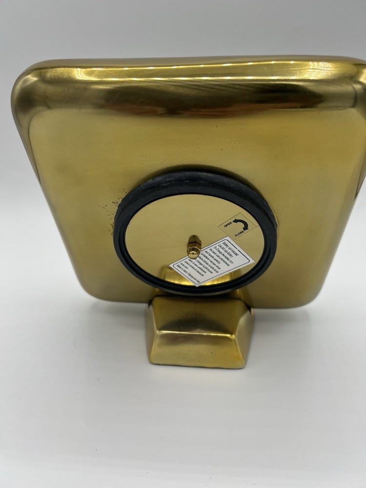 Gold Chrome Steel Square Bubble Eiffel Tower Paris Clock