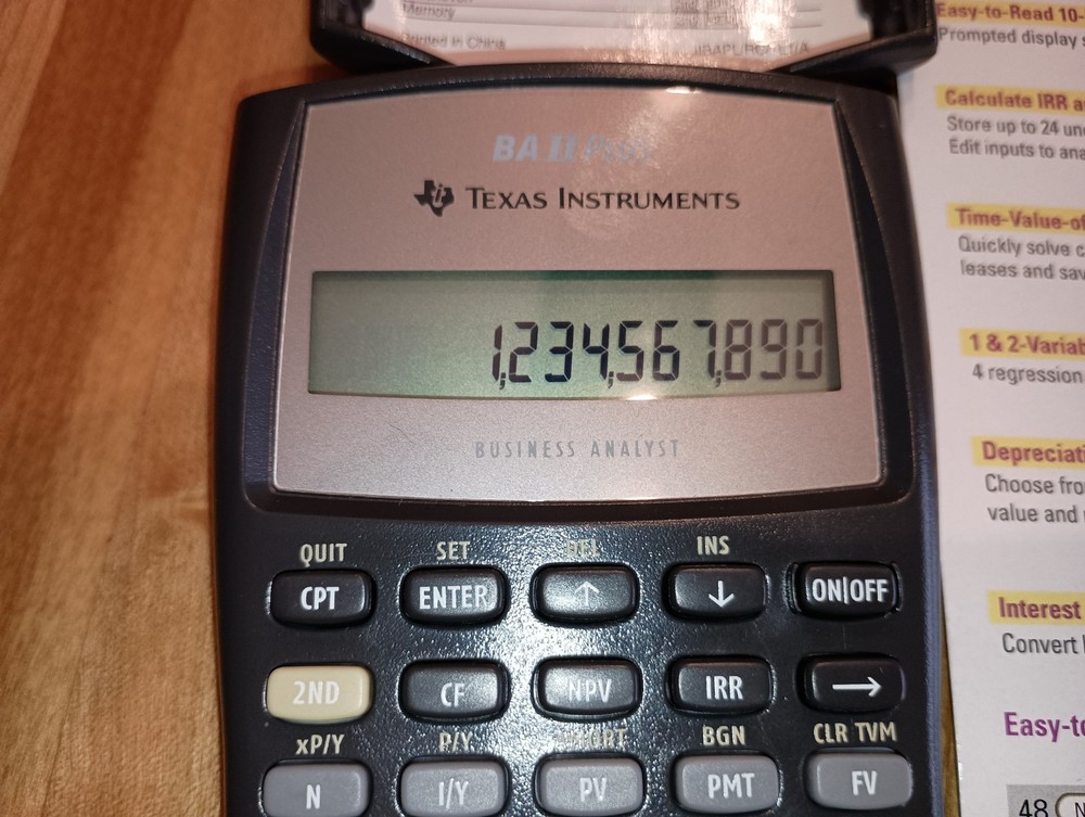 Texas Instruments BA II PLUS Financial Handheld