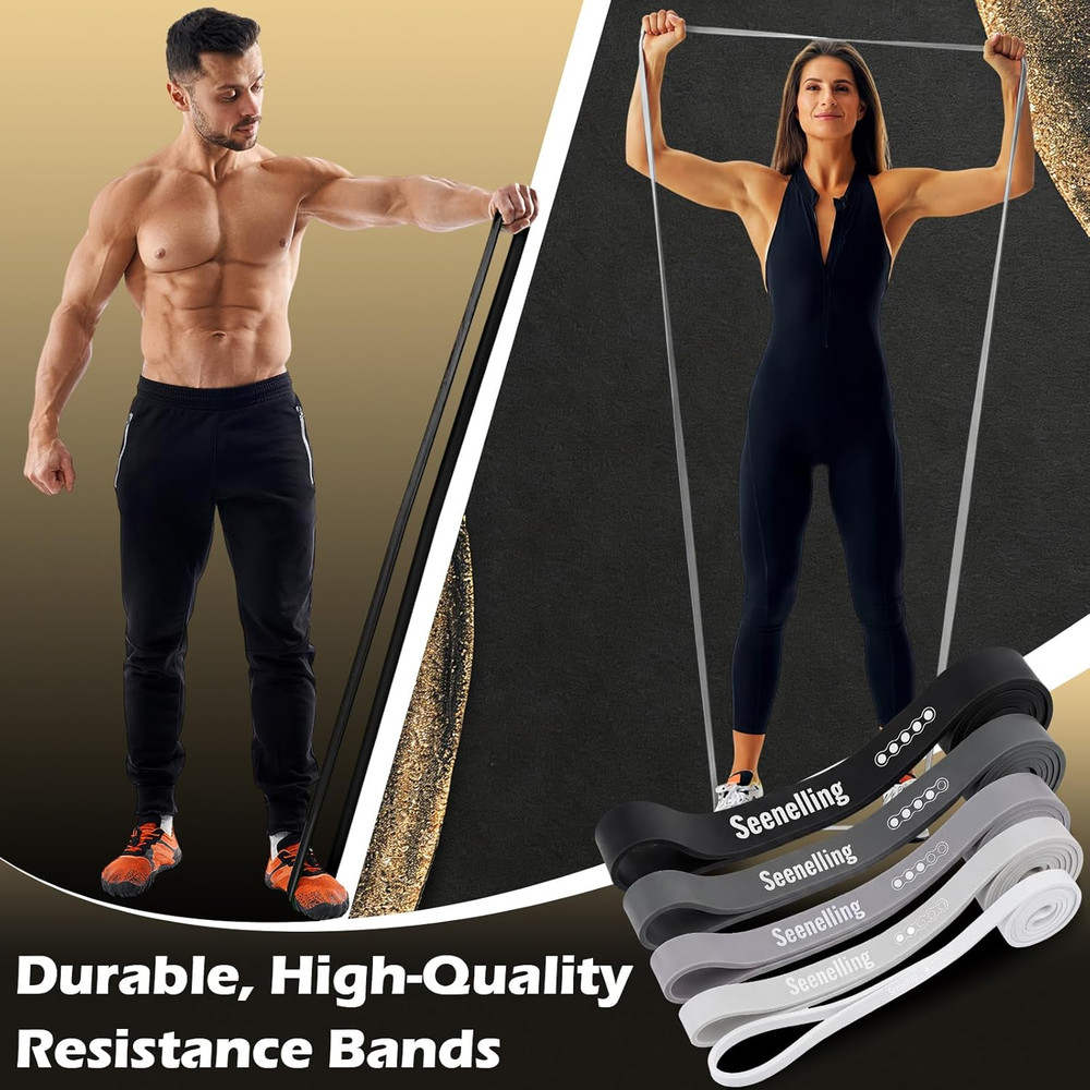 Resistance Bands for Exercise Working Out, 5-Level Pull-Up Assistance Full-Body