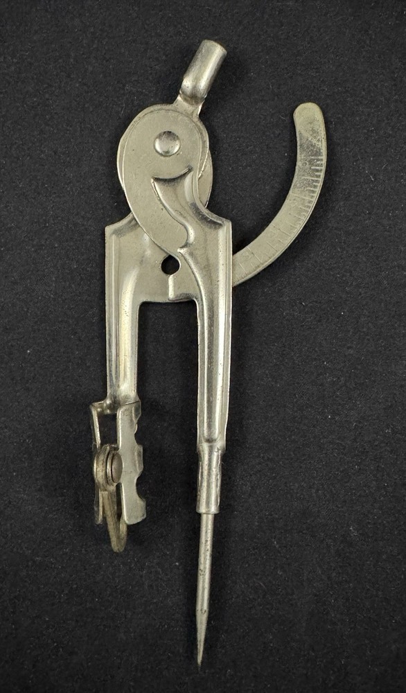 Vintage Metal Drafting Divider Compass - Made in USA