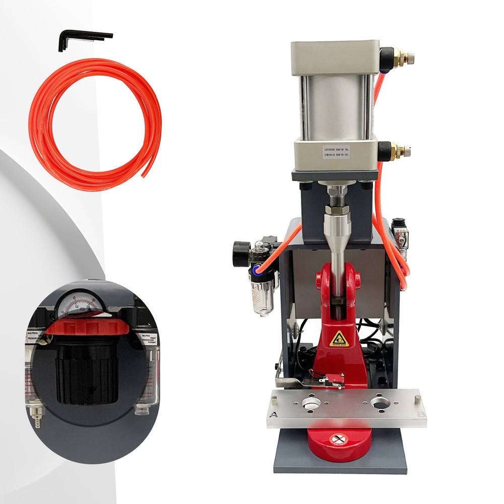 110V Pneumatic Button Maker Multi-Shapes (Round/Square/Heart) for DIY Crafting