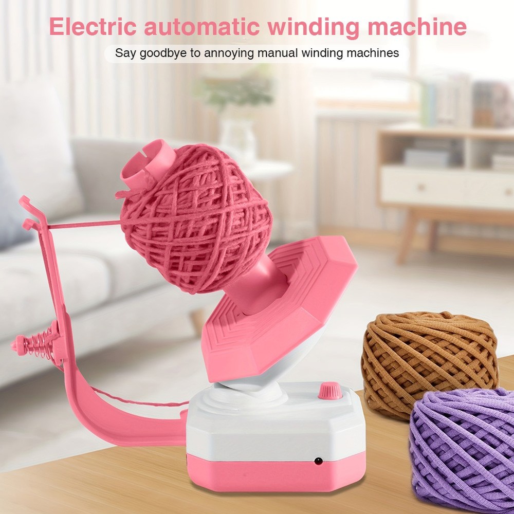 Yarn Winder Automatic Yarn S pinner USB Plug In Sewing Accessories (Pink)