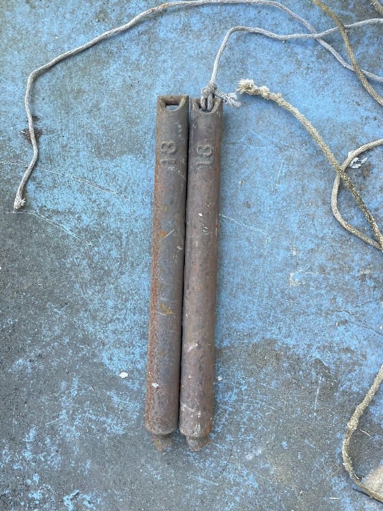 vintage cast iron window sash weights