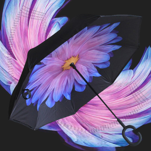 Reverse Opening Inverted Inside-Out/Upside Down/ C-Handle Umbrella Sale