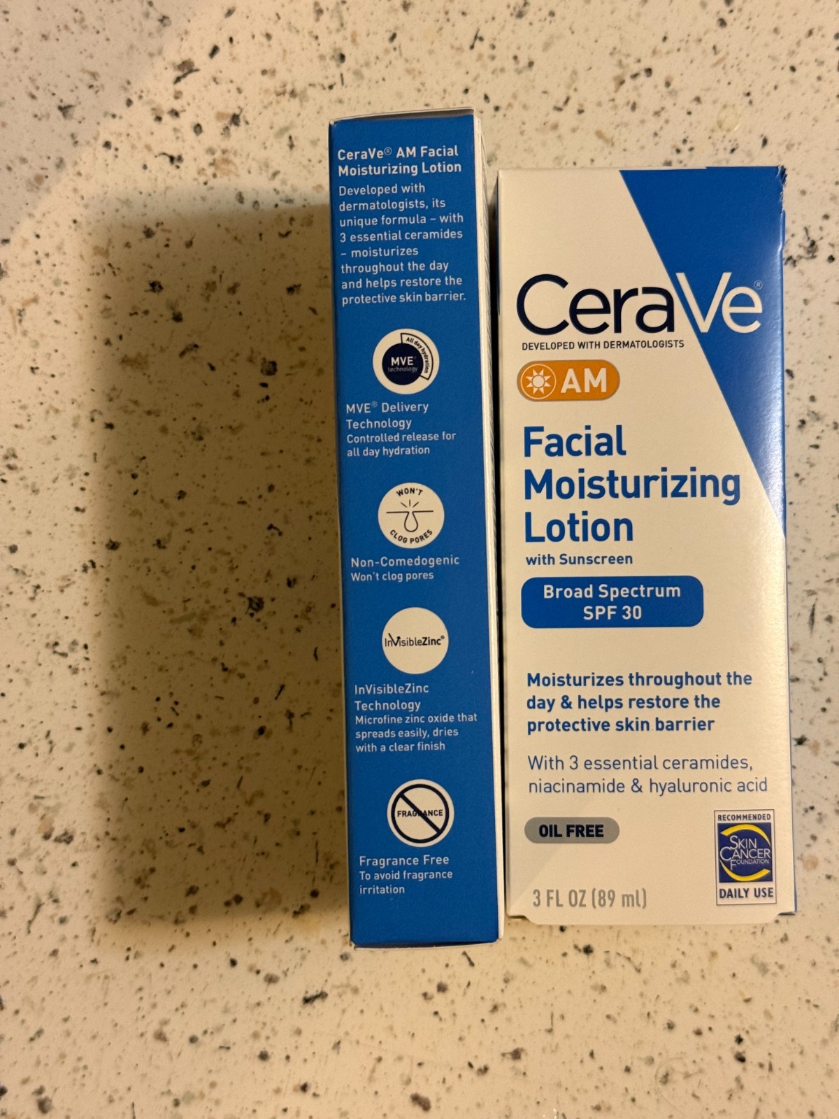 2 Pack CeraVe AM Facial Moisturizing Lotion 3 oz each NEW IN BOX FREE SHIPPING