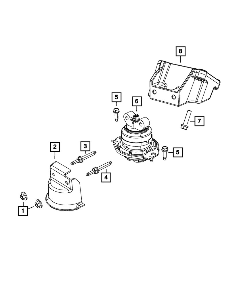 Genuine Mopar Engine Mount Bracket 4726017AB