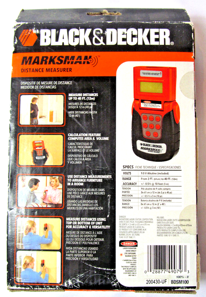 Black & Decker Marksman Distance Measurer Point And Read SEALED