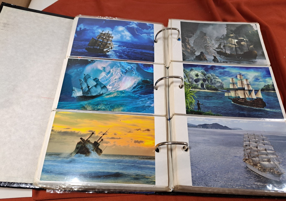 BLACK ALBUM W/100 FULL COLOR LIGHTHOUSES, 249 SHIPS