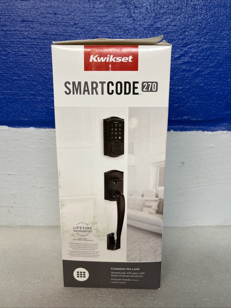 Kwikset SmartCode 270 Venetian Bronze Touchpad Electronic Deadbolt SmartKey New