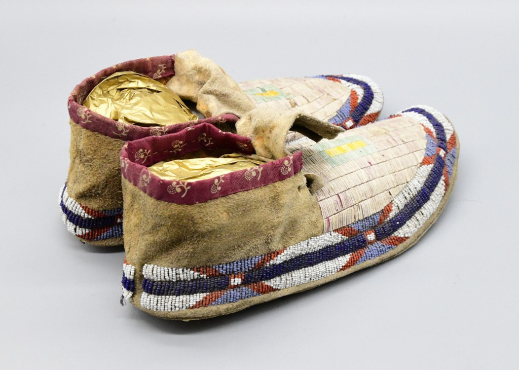 Sioux Quill and Beaded Moccasins Native American