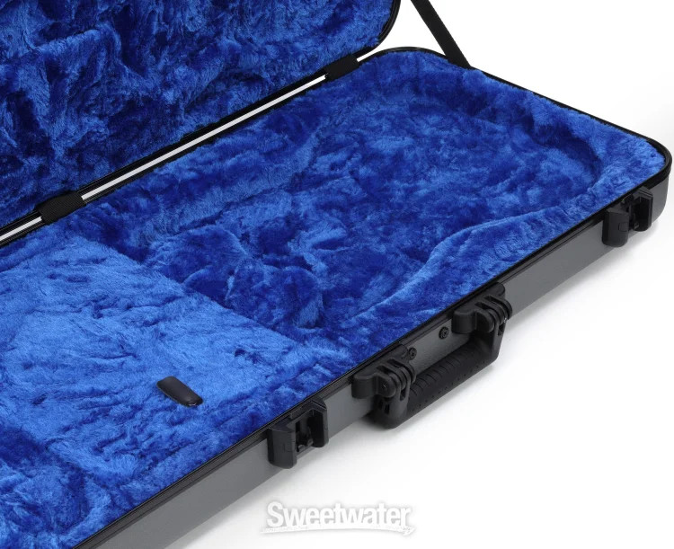 Fender Deluxe Molded Strat/Tele Case - Silver with Blue Interior