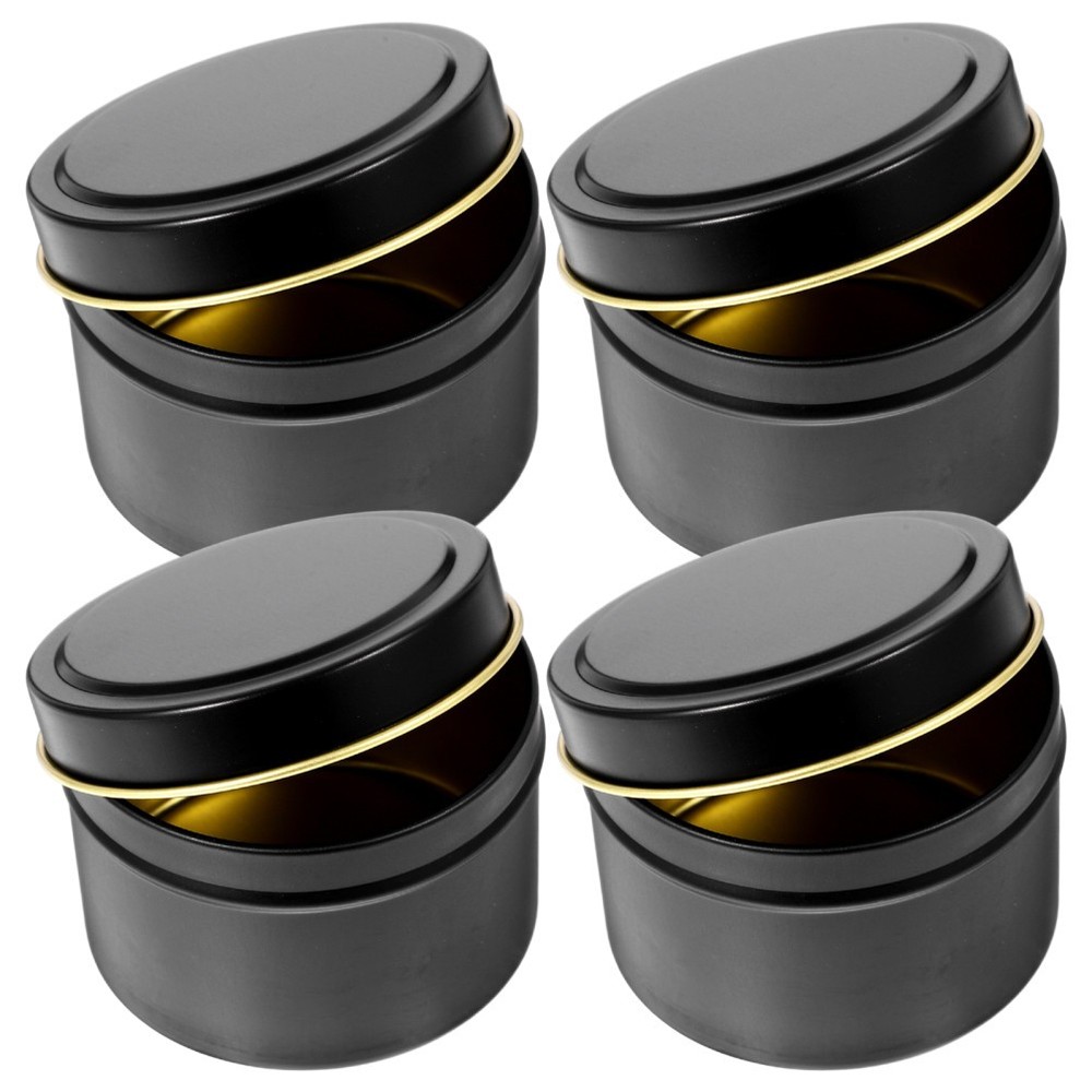 4 Pcs Candles Jars Empty Tin Containers with Lids Making Tins for