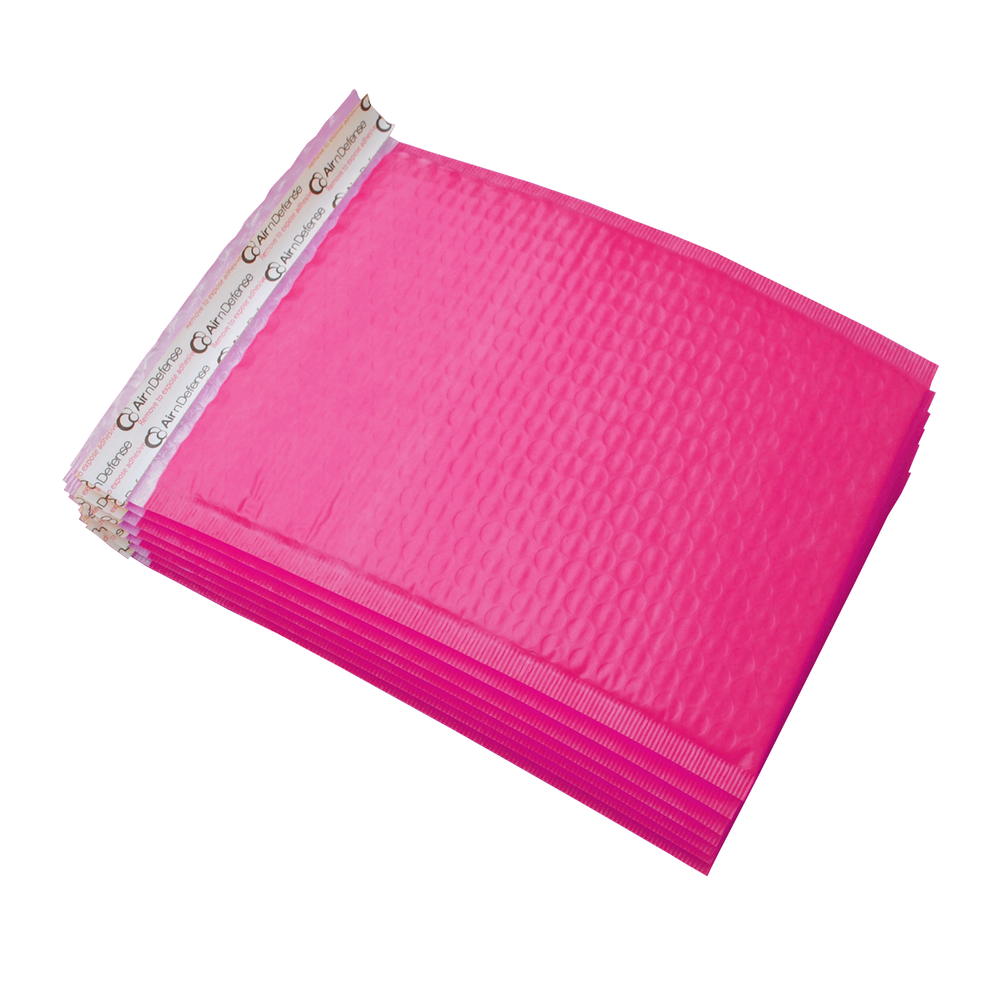AirnDefense Any Size Pink Poly Bubble Mailers Plastic Shipping Padded Envelopes