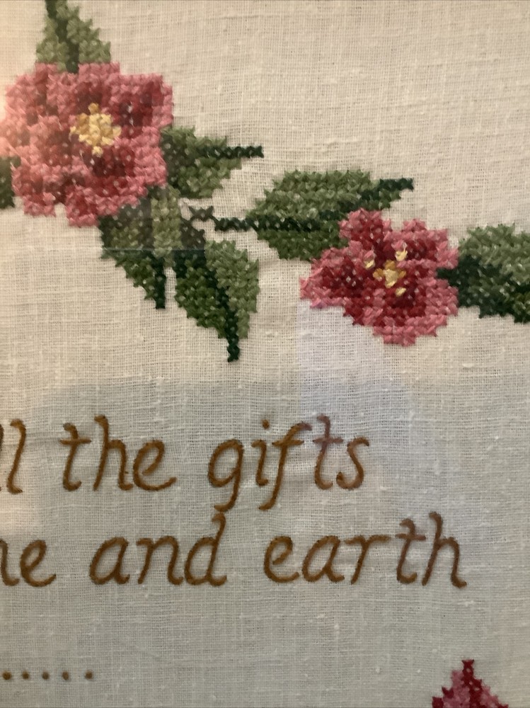 " TRUE FRIEND" 1980 NEEDLEPOINT FRAMED