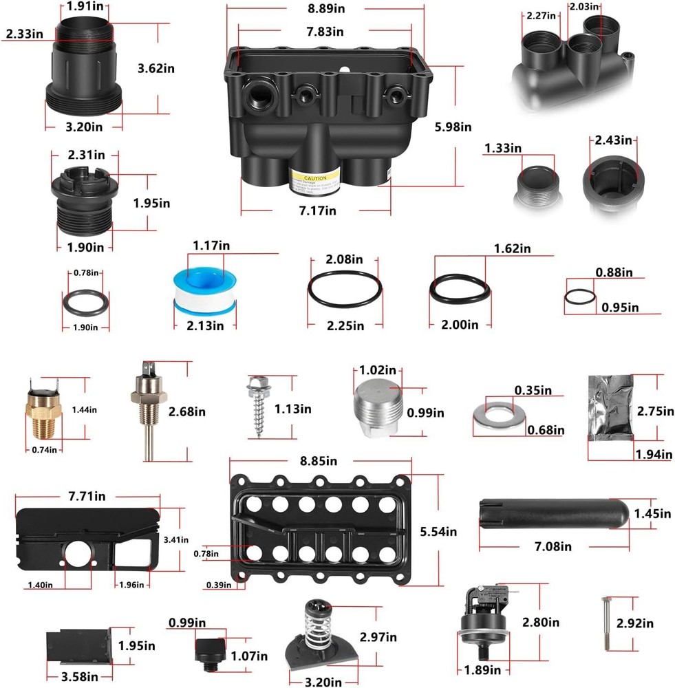77707-0016 Fits for Manifold Replacement Kit Pool &Spa Heater-Durable&Efficient