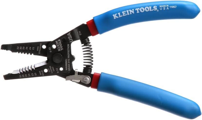 Klein Tools 11057 Wire Cutter / Stripper, Made in One Size, Blue/Red
