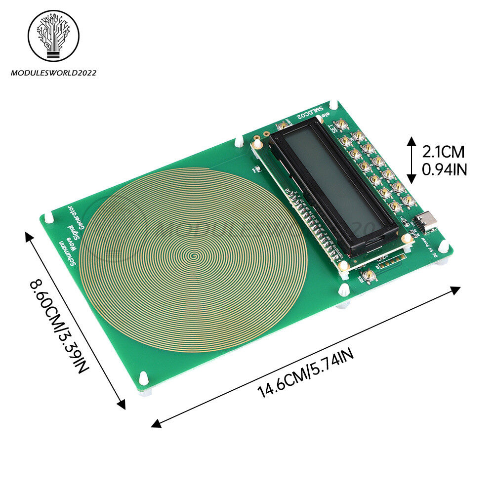 Schumann Wave Generator Pulse Sine Frequency +3.5MM Audio Output Connector +Case