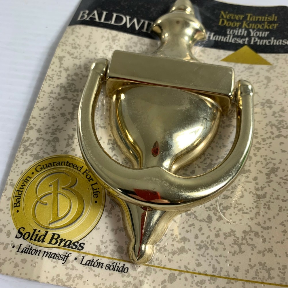 Baldwin Solid Brass Door Knocker 6.5" X 3.5" New