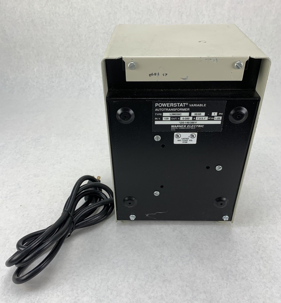 Warner Electric L2M226C Powerstat Variable Autotransformer - Tested