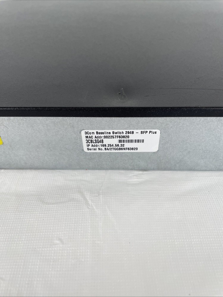 3Com Baseline Switch 2948 -SFP Plus 3CBLSG48 switch - READ