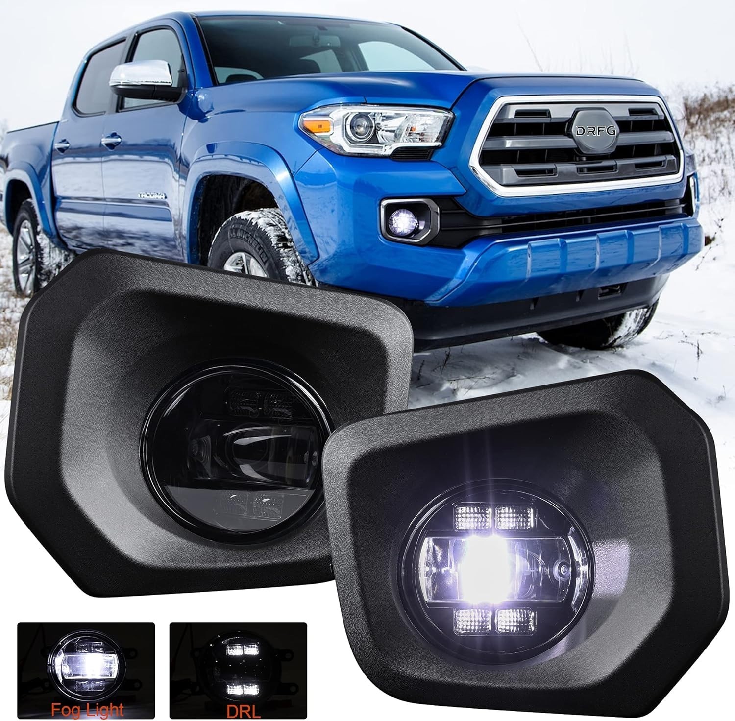 LED Fog Lights with Daytime Running Lights for Tacoma 2016 2017 2018 2019 2020 2