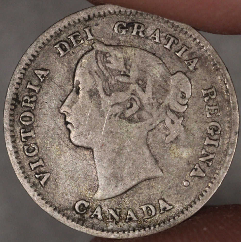 1884 Canada Silver 5 Cents