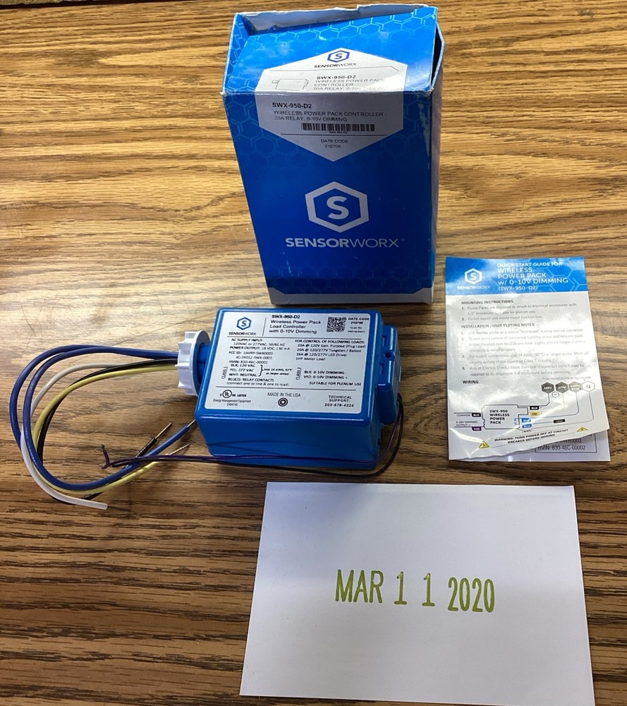 NOB SensorWorx SWX-950-D2 Wireless Power Pack Load Controller 0-10V Dimming